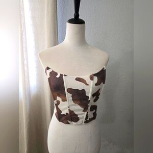 Cow Print Corset - Windsor Size Medium